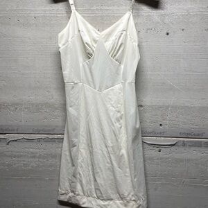 Vintage 1960s slip dress white